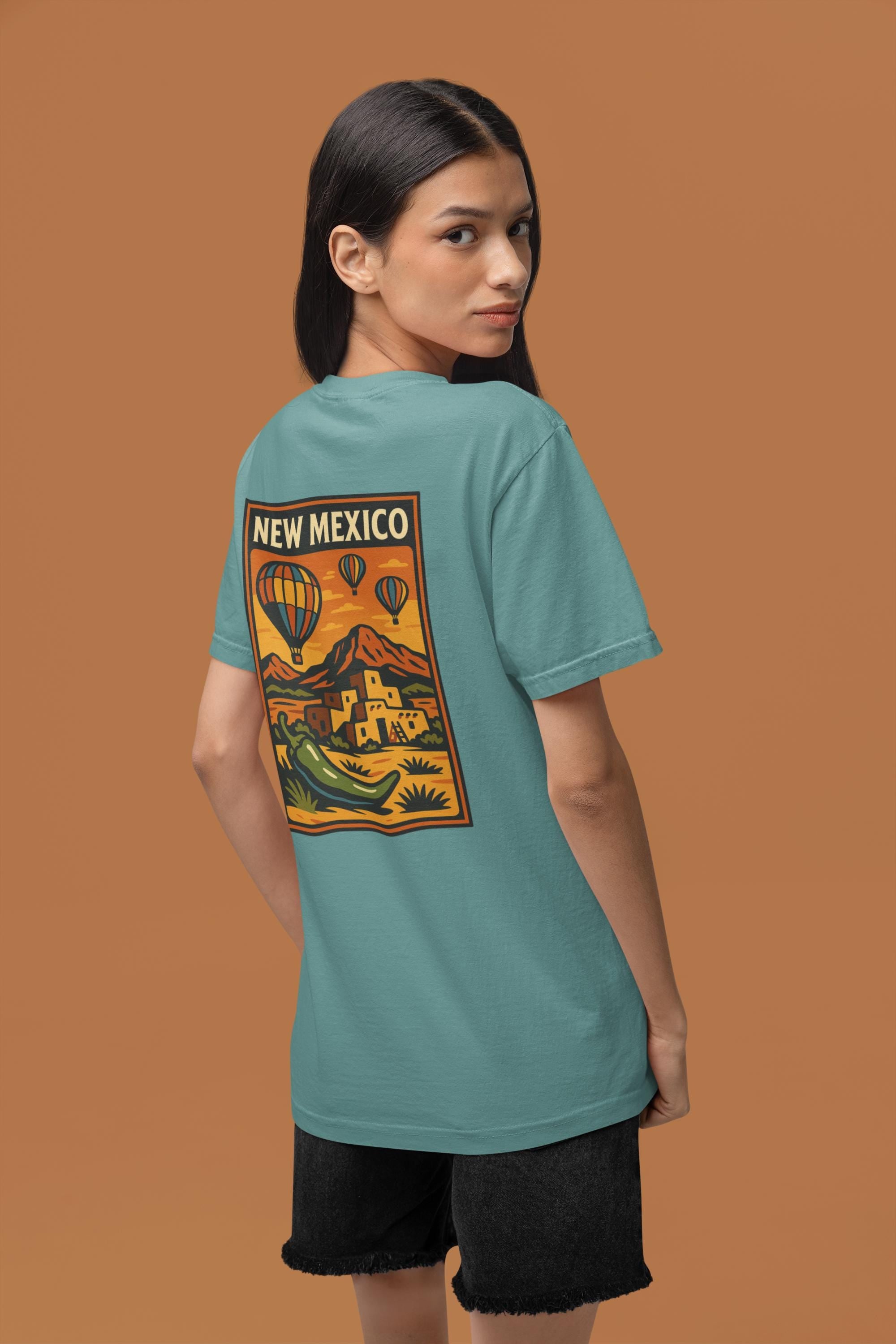 Unisex Garment-Dyed Travel T-Shirt, New Mexico Design, Vacation Shirt, Summer Apparel, Gift for Travelers, Wanderlust Tee