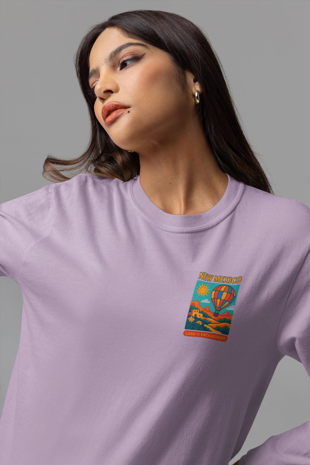 New Mexico Graphic Long Sleeve T-Shirt, Southwest Apparel, Unique Travel Gift, Vintage Style Shirt, Casual Wear, Outdoor Adventure Top