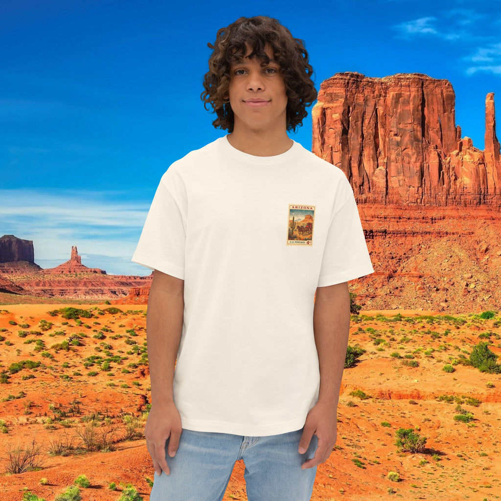 Arizona Postage Stamp Tee | Vintage Desert Cactus Cowboy Design