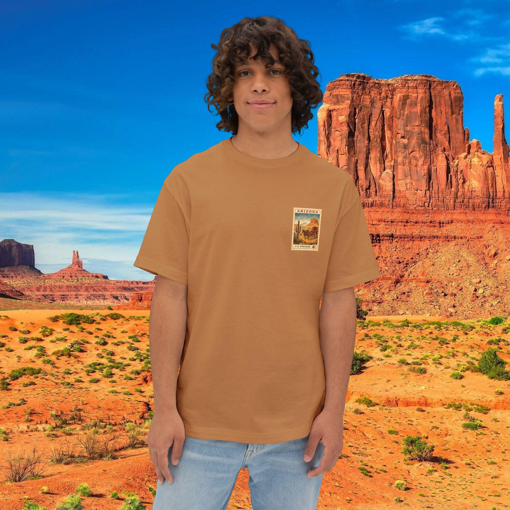 Arizona Postage Stamp Tee | Vintage Desert Cactus Cowboy Design