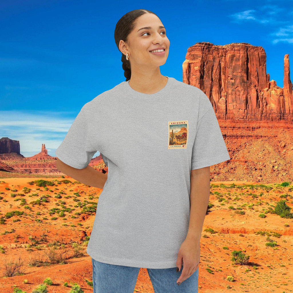 Arizona Postage Stamp Tee | Vintage Desert Cactus Cowboy Design