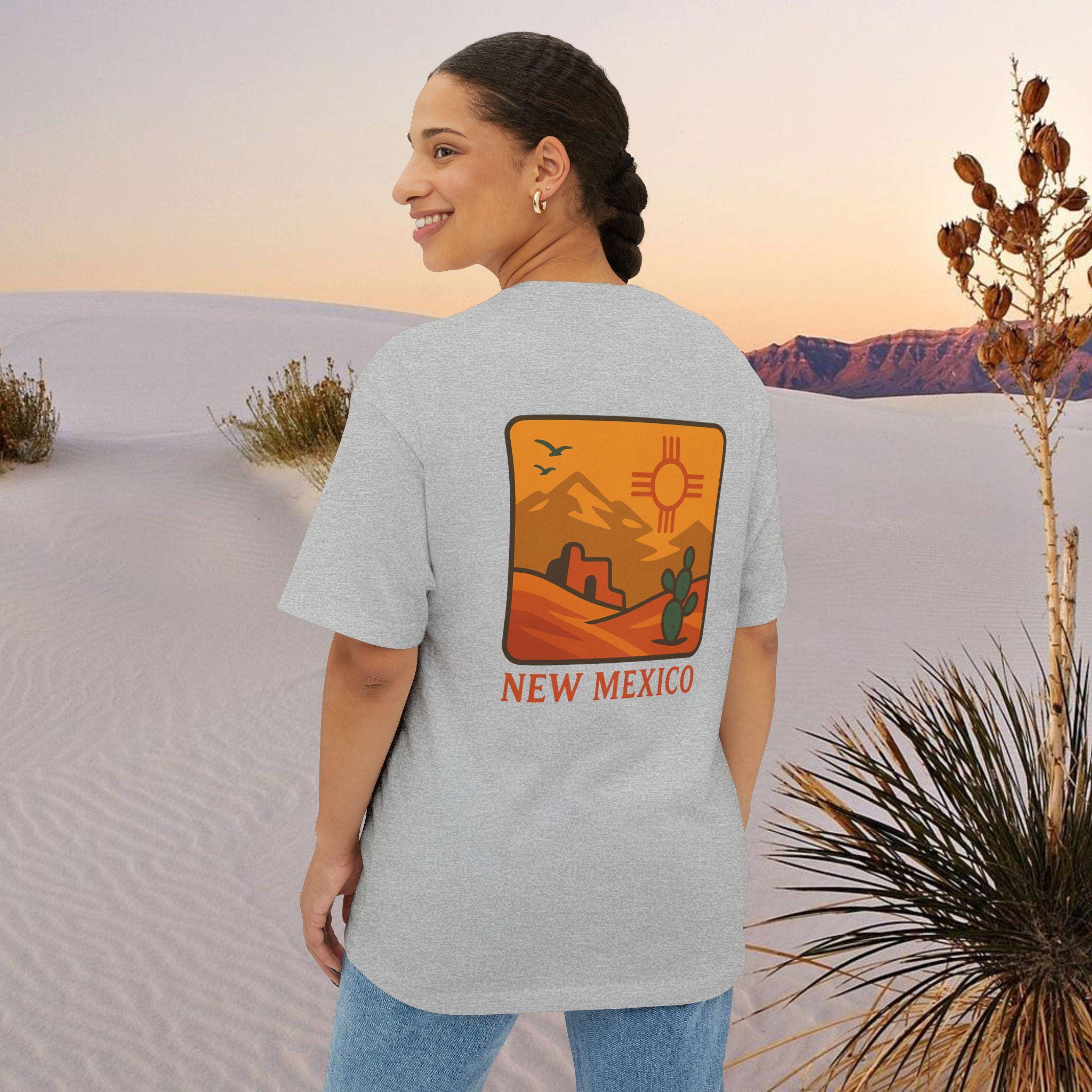 Oversized Boxy Tee, New Mexico Graphic T-Shirt