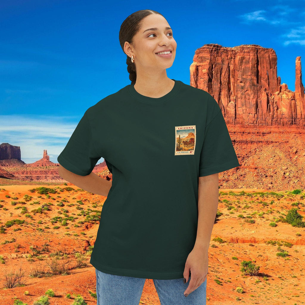 Arizona Postage Stamp Tee | Vintage Desert Cactus Cowboy Design